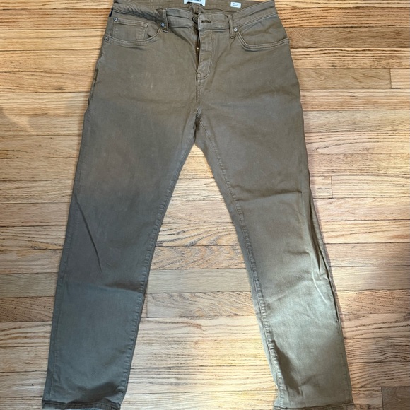 Tan Straight-Leg Jeans Classic Style - Picture 1 of 5